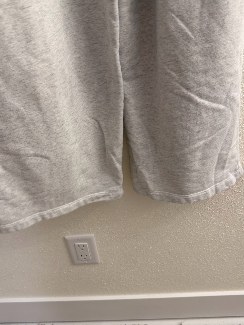 Light Gray Wide Leg Knit Sweatpants - Picture 4 of 4